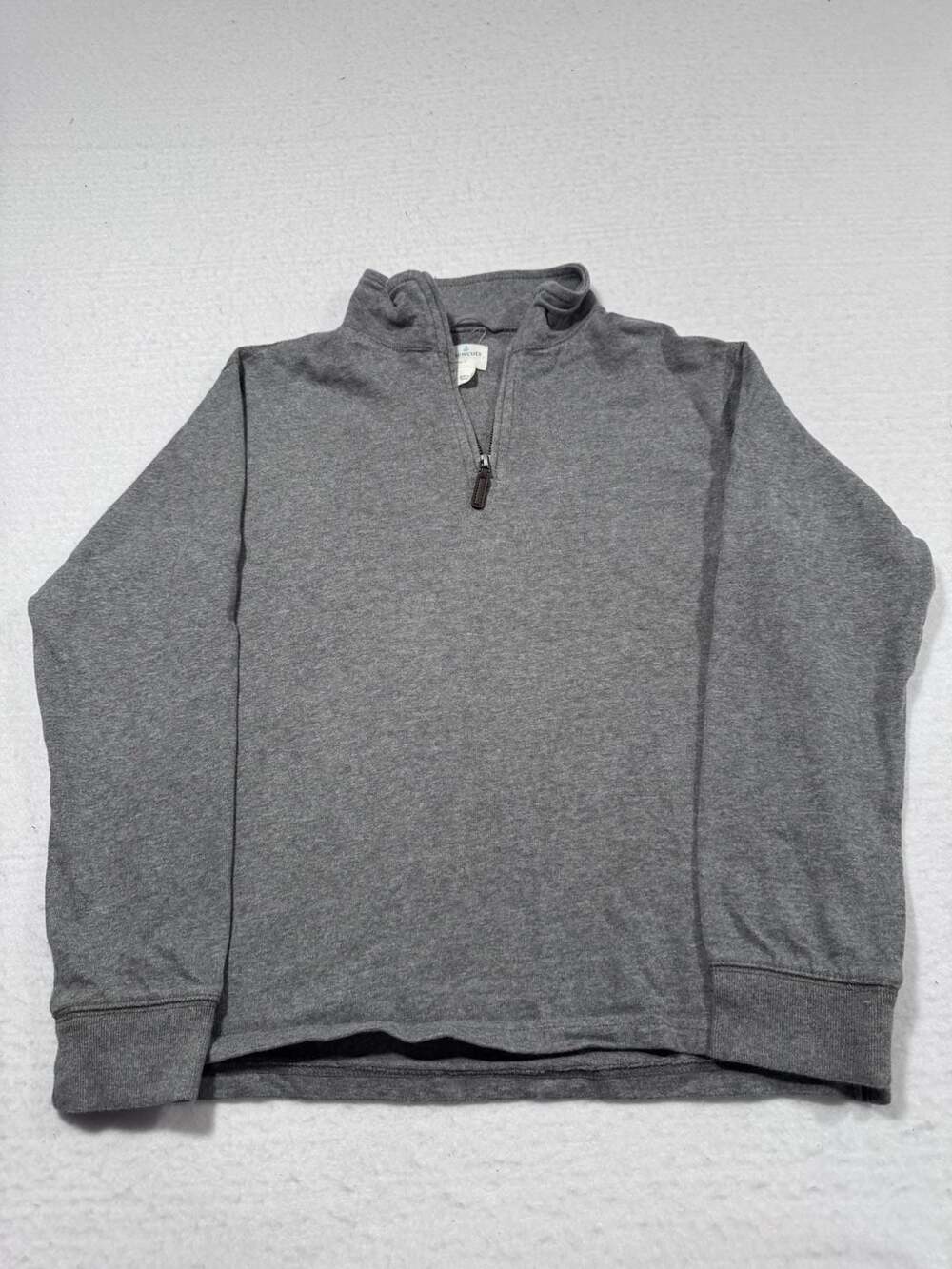 Crewcuts Kids Gray Quarter-Zip Pullover Sweater Large